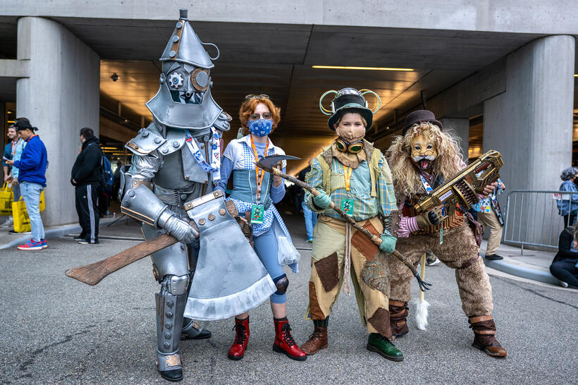 
	Steampunk Tin Man, Dorothy, Scarecrow and Cowardly Lion
