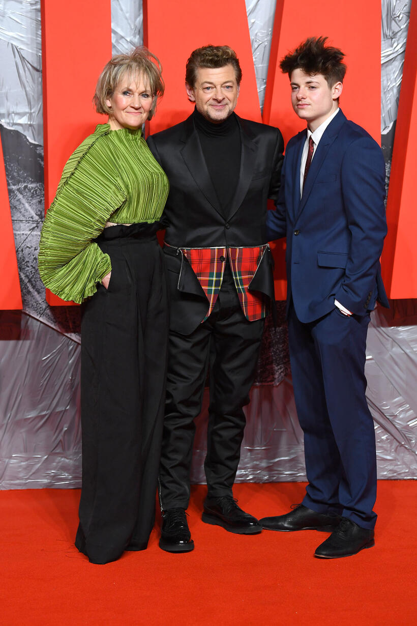 
	Lorraine Ashbourne, Andy Serkis and Louis Serkis
