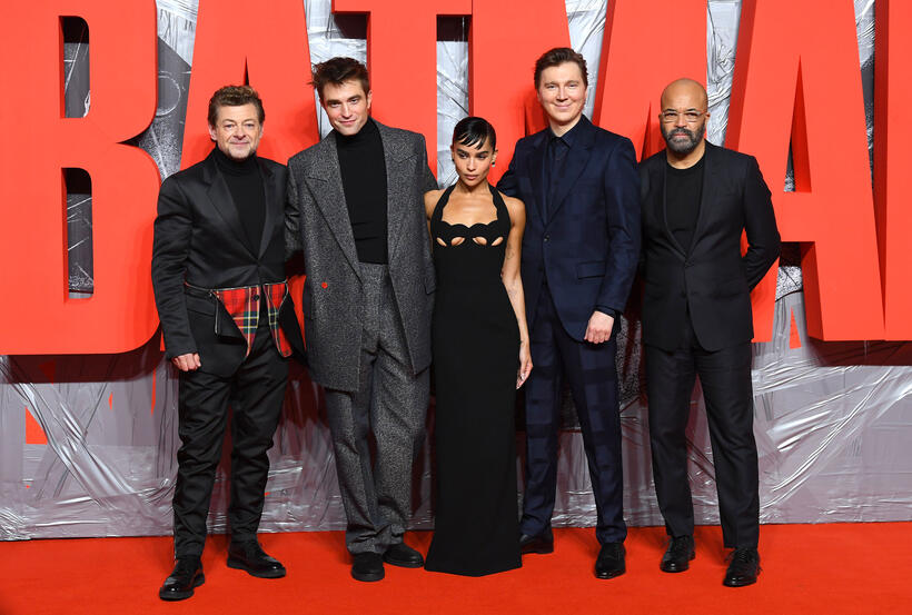 
	Andy Serkis, Robert Pattinson, Zo&euml; Kravitz, Paul Dano and Jeffrey Wright
