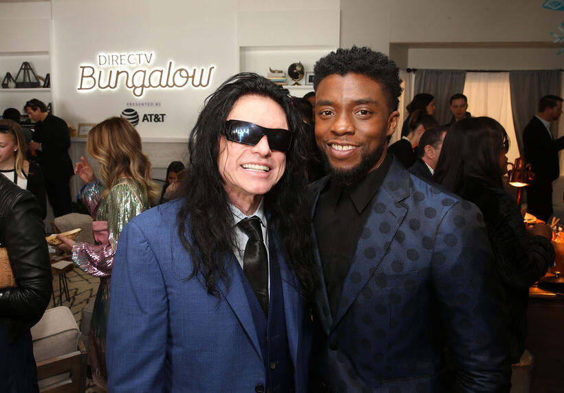 
	Tommy Wiseau and Chadwick Boseman

