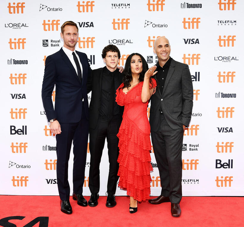
	Alexander Skarsg&aring;rd, Jesse Eisenberg, Salma Hayek and Kim Nguyen&nbsp;
