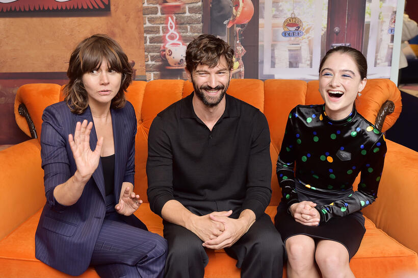 
	Malgorzata Szumowska, Michiel Huisman and Raffey Cassidy
