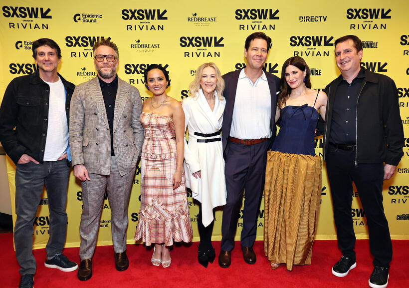 
	Jamie Erlicht, Seth Rogen, Chase Sui Wonders, Catherine O'Hara, Ike Barinholtz, Kathryn Hahn and Matt Cherniss
