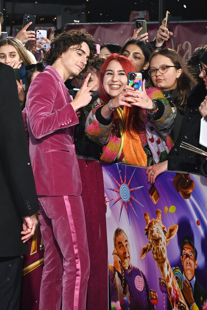 
	Timothee Chalamet and fans
