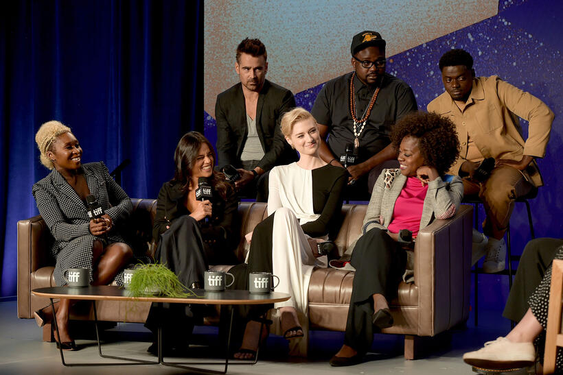 
	Cynthia Erivo, Michelle Rodriguez, Colin Farrell, Elizabeth Debicki, Brian Tyree Henry, Viola Davis and Daniel Kaluuya
