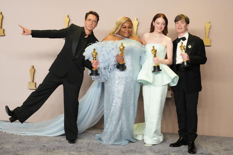 
	Robert Downey Jr., Da'Vine Joy Randolph, Emma Stone and CIllian Murphy
