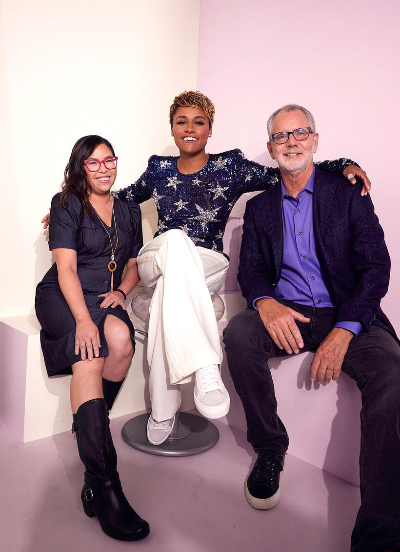 
	Fawn Veerasunthorn, Ariana Debose and Chris Buck&nbsp;
