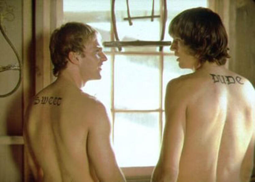 Seann William Scott and Ashton Kutcher in "Dude, Where's My Car?"