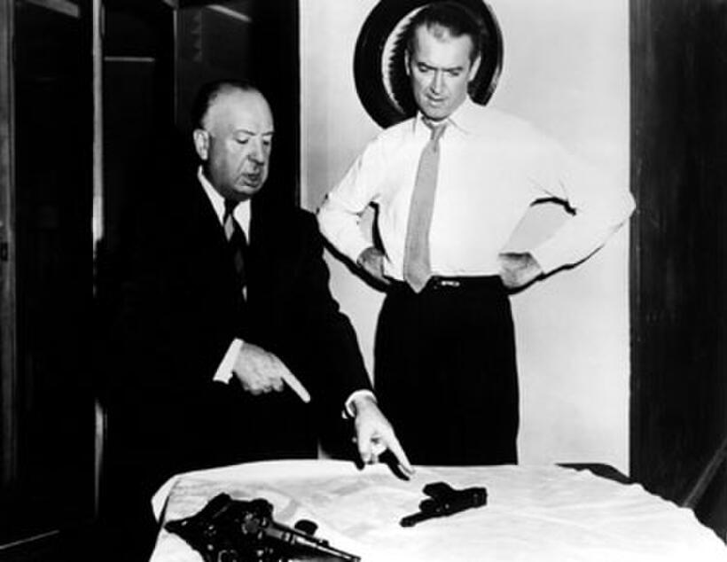 Alfred Hitchcock and Jimmy Stewart