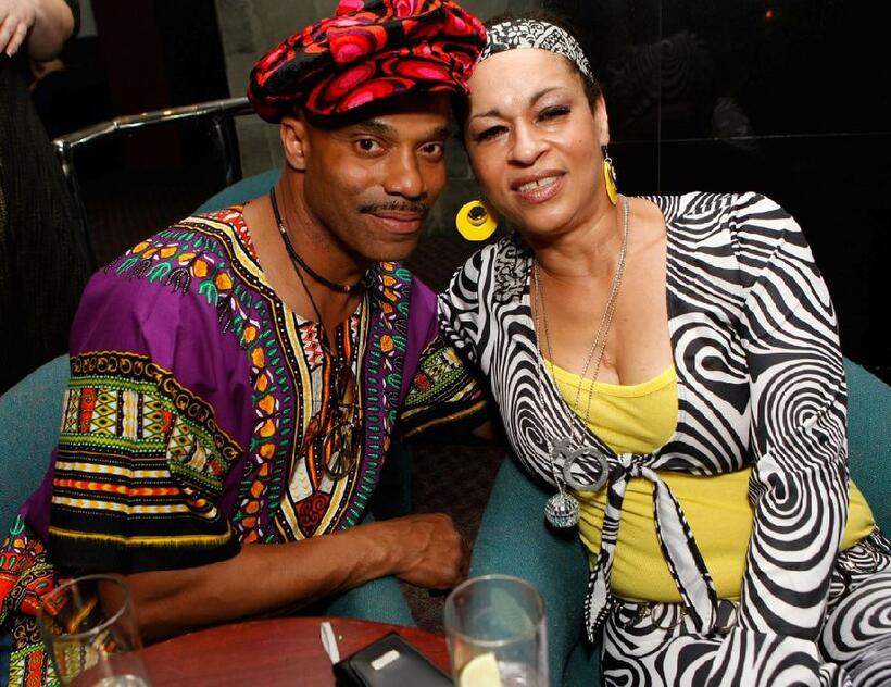 Rocky Carroll and Gabrielle Fuller at Jay D. Schwartz's birthday party.