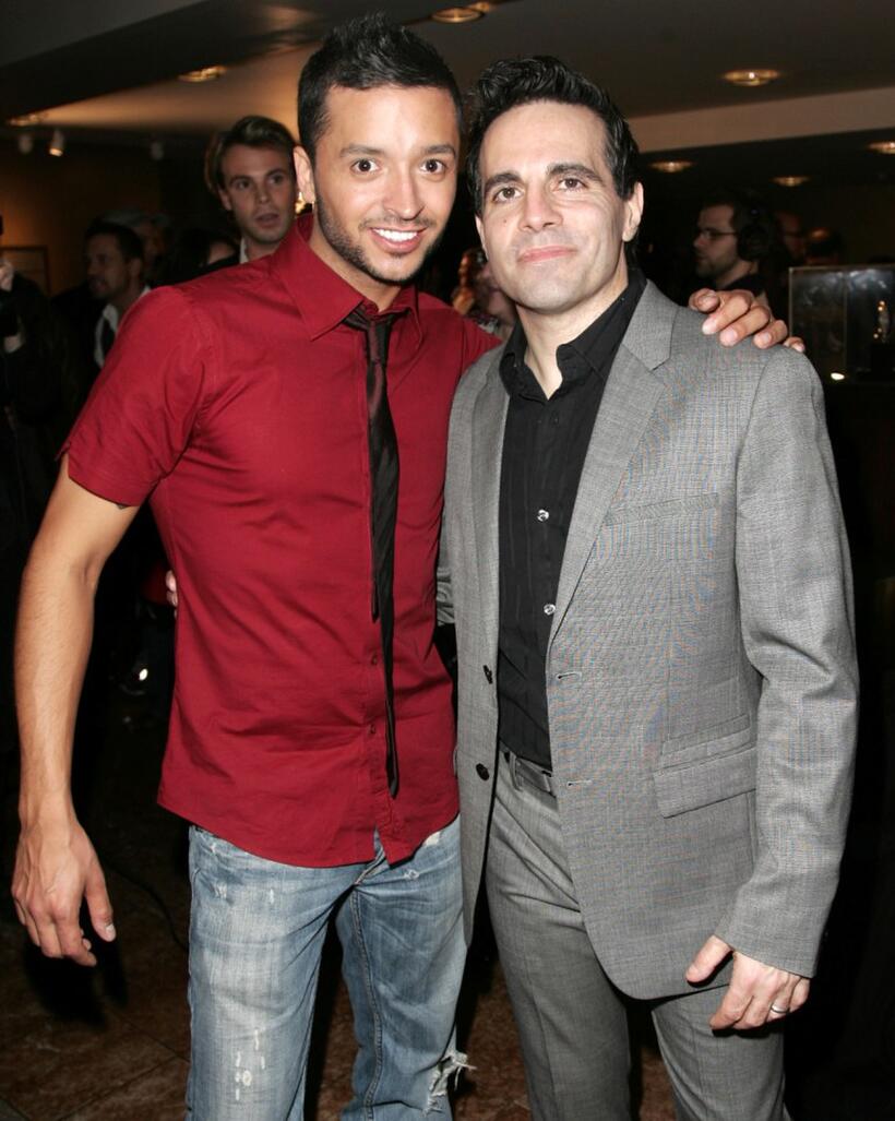 Jai Rodriguez and Mario Cantone at the 2009 Broadway Backwards after party.