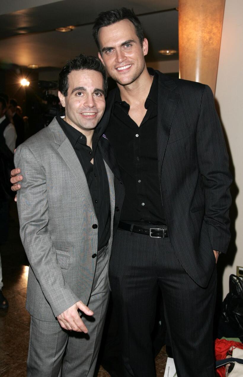 Mario Cantone and Cheyenne Jackson at the 2009 Broadway Backwards after party.