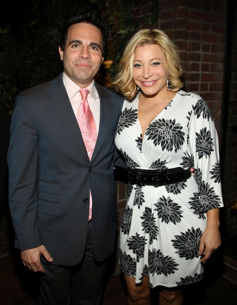 Mario Cantone and Taylor Dane at the 9th Annual amfAR Honoring With Pride Celebration.