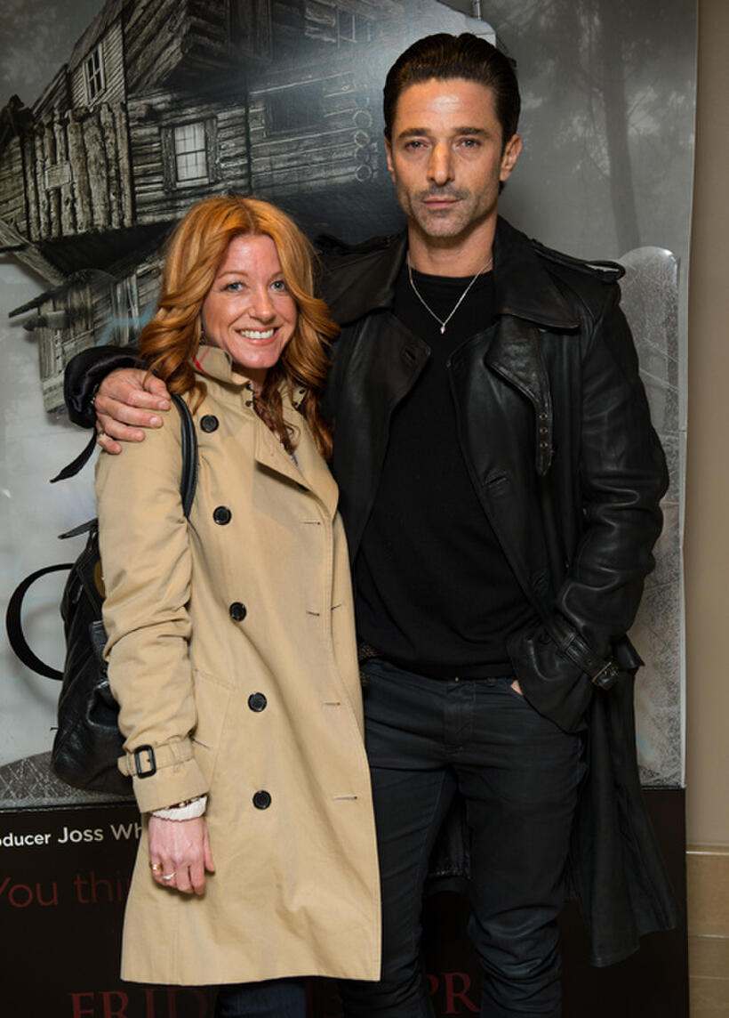 Michelle Butterly and Jake Canuso at the London premiere of "The Cabin In The Woods."