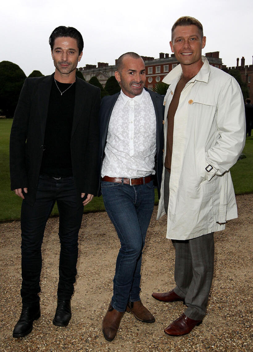 Jake Canuso, Louie Spence and John Partridge at the opening night of Hampton Court Palace Festival 2012.