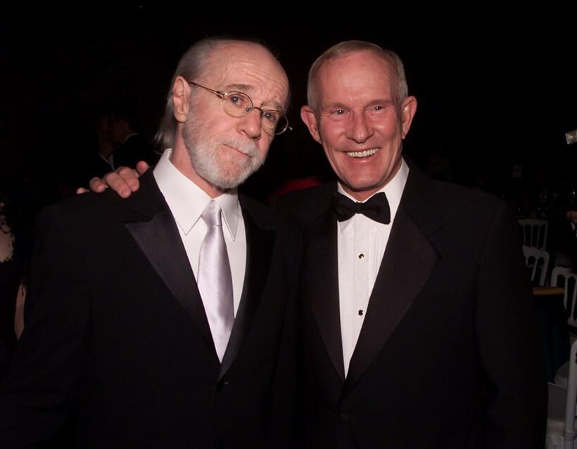 George Carlin and Tommy Smothers at the 15th Annual American Comedy Awards at Universal City in Los Angeles.