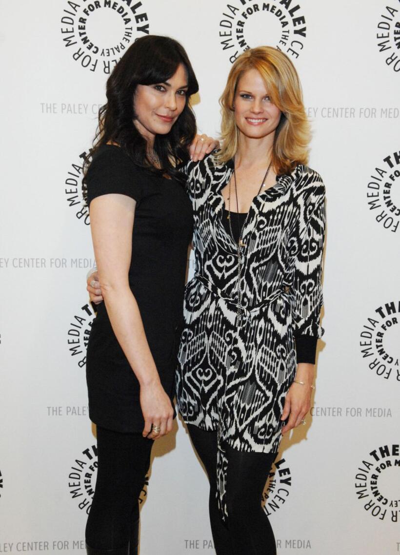 Michelle Forbers and Joelle Carter at the premiere of "Wonderland."