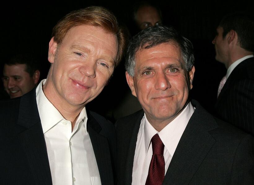 David Caruso and Leslie Moonves at the Museum of Television and Radio's annual Los Angeles gala.
