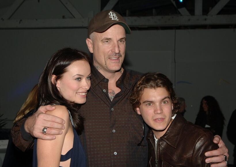 Olivia Wilde, Nick Cassavetes and Emile Hirsch at the after party of the premiere of "Alpha Dog."