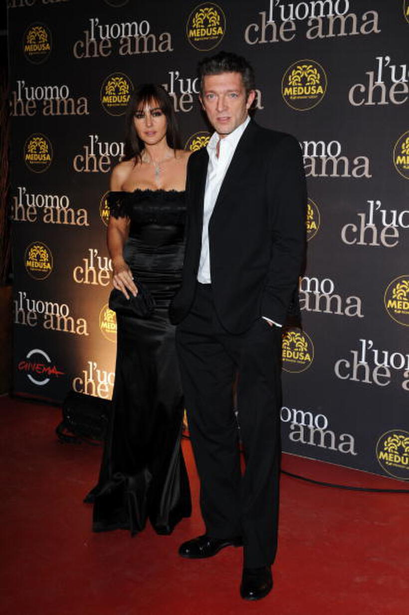Monica Bellucci and Vincent Cassel at the L'Uomo Che Ama Party during the 3rd Rome International Film Festival.
