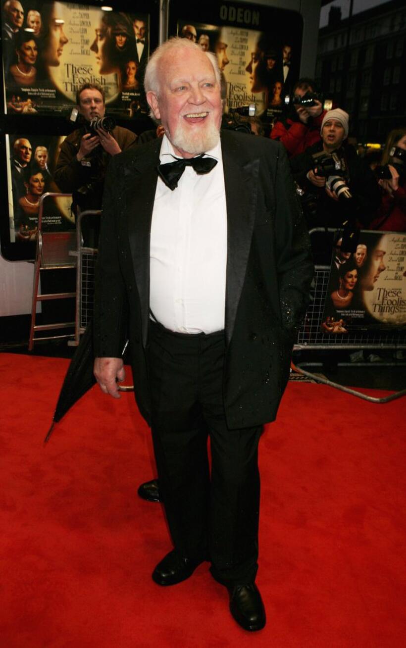 Joss Ackland at the royal premiere of "These Foolish Things".