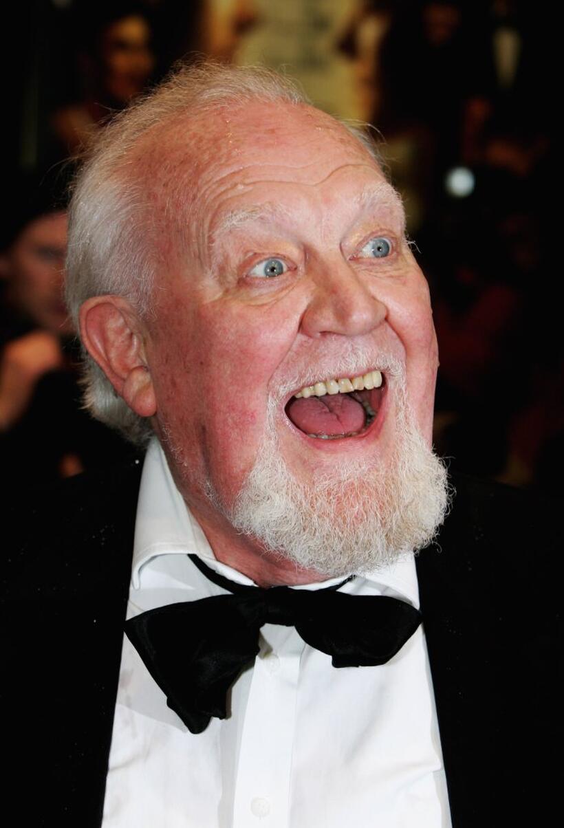 Joss Ackland at the royal premiere of "These Foolish Things".