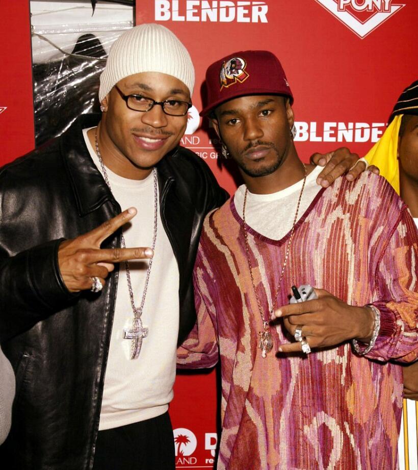 LL Cool J and Cam'ron at the Blender/Island Def Jam/Pony 2002 MTV VMA post party.