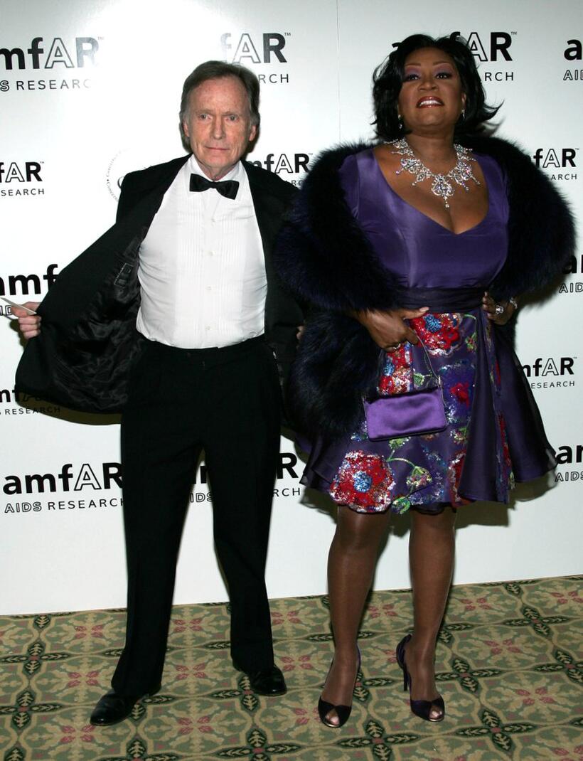 Dick Cavett and Patti LaBelle at the amfAR New York Gala.