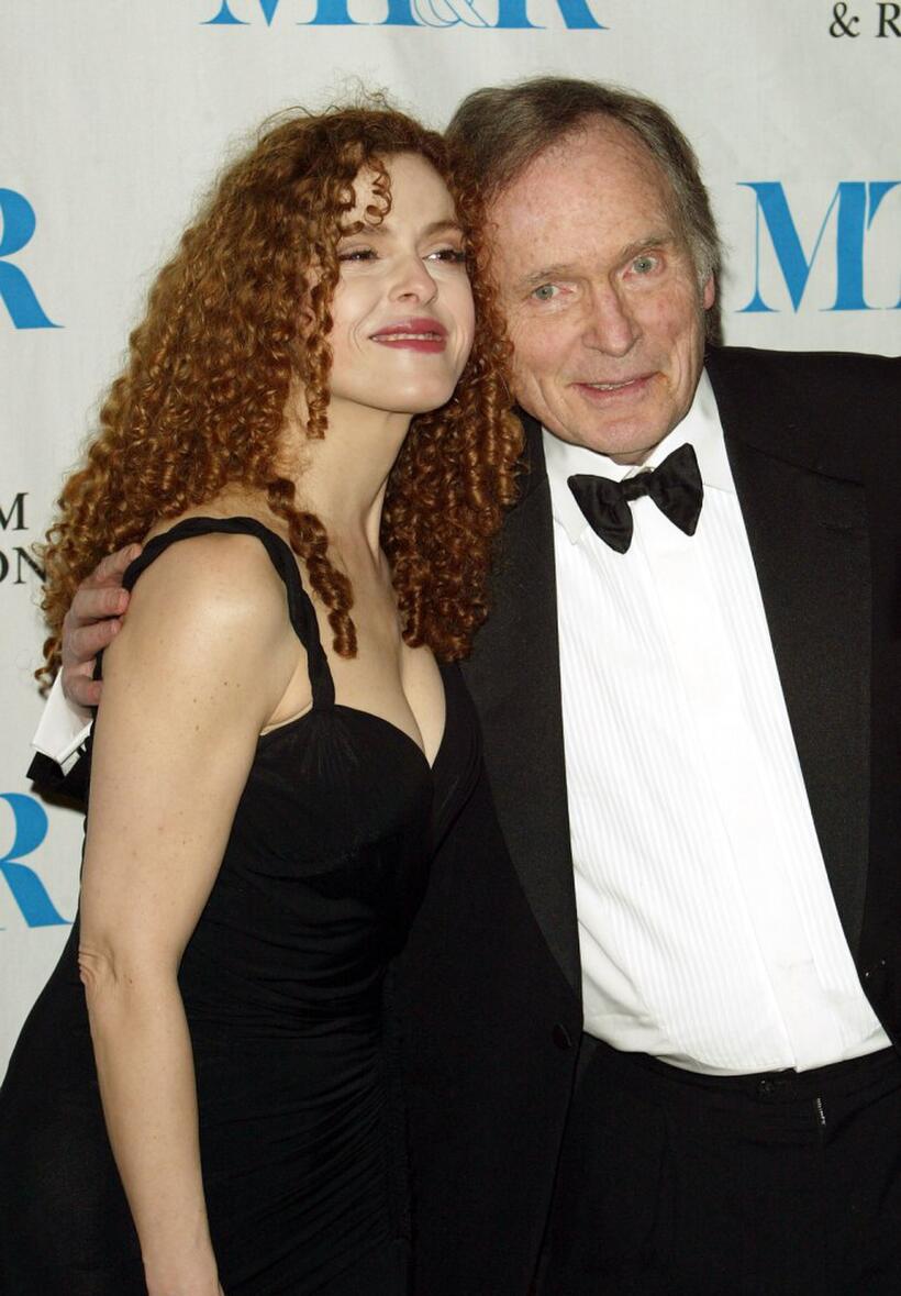 Dick Cavett and Bernadette Peters at the Museum of Television and Radio gala honoring of Merv Griffin at the Waldorf Astoria .