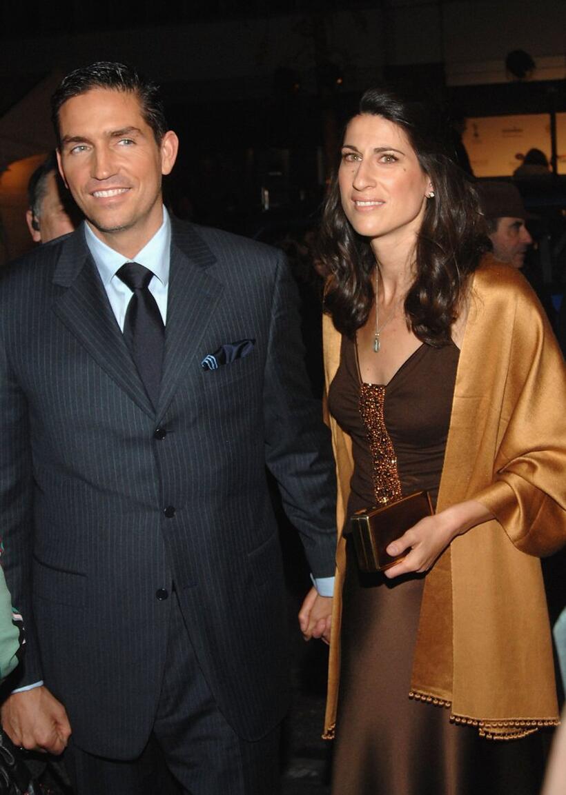 James Caviezel and his wife Kerri Caviezel at the world premiere of "deja vu".