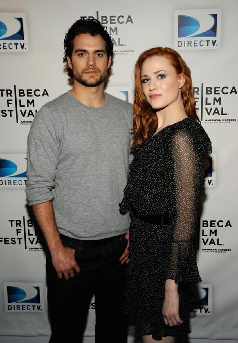 Henry Cavill and Evan Rachel Wood at the DIRECTV Tribeca Press Center.