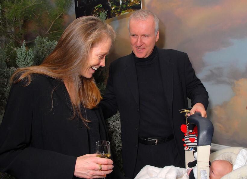 James Cameron, wife actress Suzy Amis and their daughter Elizabeth Rose at the Sixth Annual Celebration of New Zealand Filmmaking and Creative Talent Pre-Oscar Dinner.