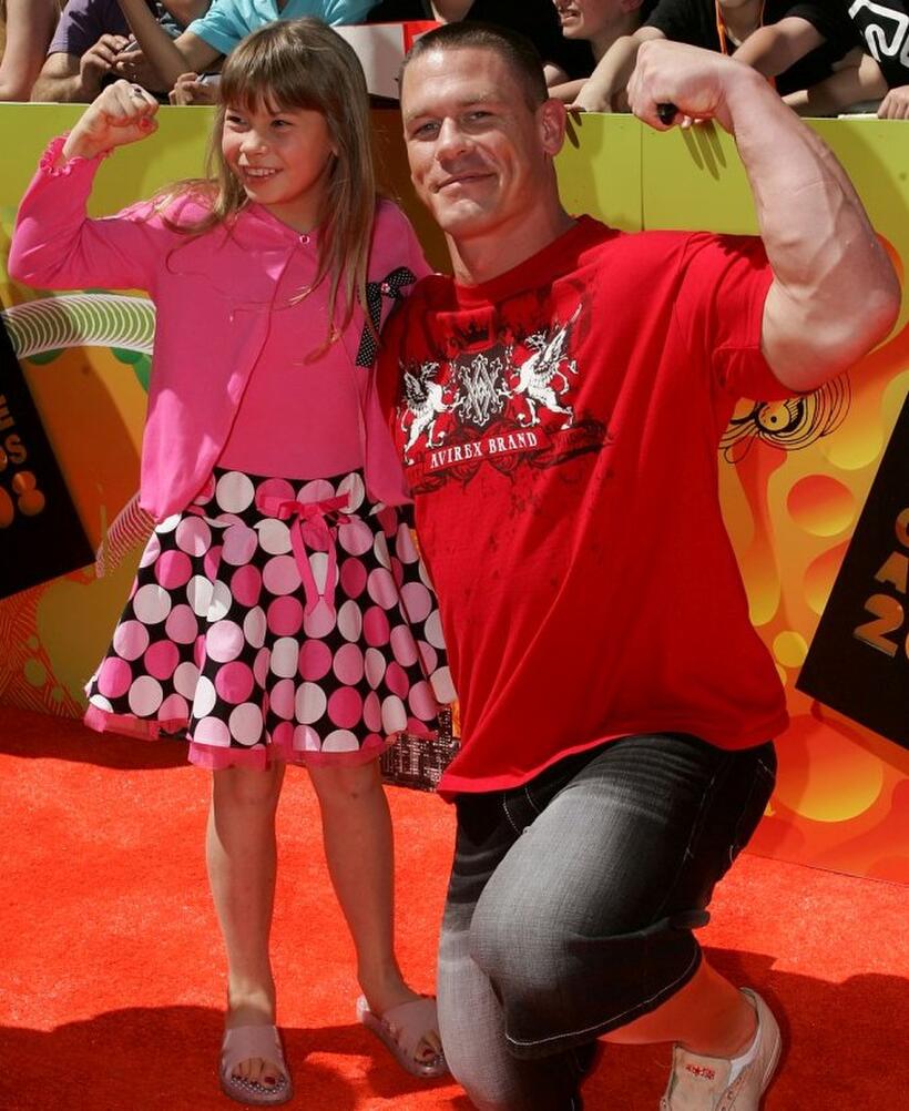 Bindi Irwin and John Cena at the Nickelodeon Australian Kids Choice Awards 2008.