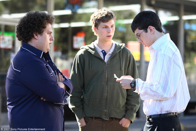 Jonah Hill, Michael Cera and Christopher Mintz-Plasse in "Superbad."