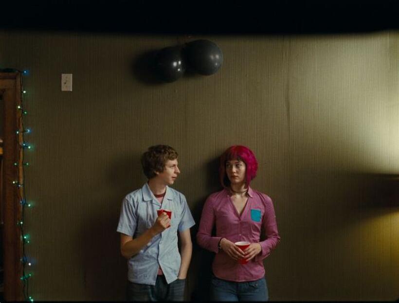 Michael Cera as Scott Pilgrim and Mary Elizabeth Winstead as Ramona Flowers in "Scott Pilgrim vs. the World."
