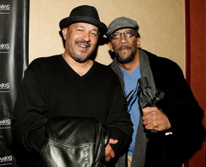 Director Clark Johnson and Reg E. Cathey at the premiere of "What's the Real Deal."