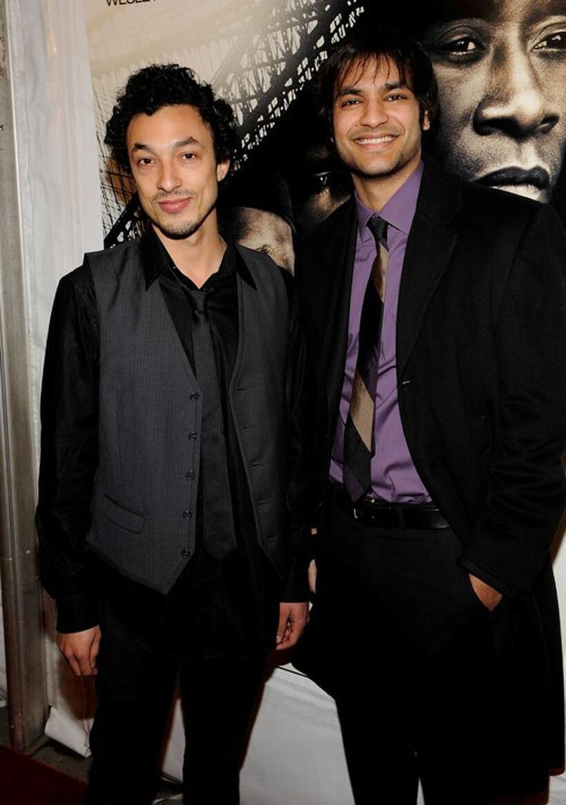 Wade Allain-Marcus and Arjun Gupta at the premiere of "Brooklyn's Finest."