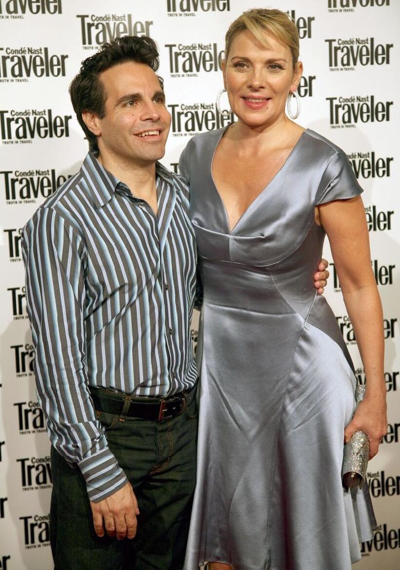 Kim Cattrall and Mario Cantone at the Conde Nast Traveler Readers' Choice Awards.