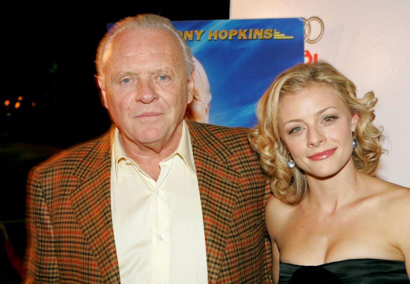 Anthony Hopkins and Jessica Cauffiel at the screening of "World's Fastest Indian" during the AFI Fest.