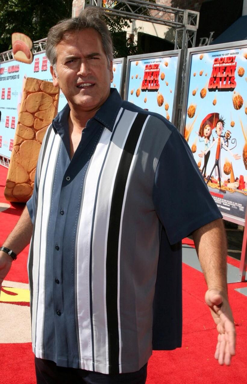 Bruce Campbell at the California premiere of "Cloudy with a Chance of Meatballs."