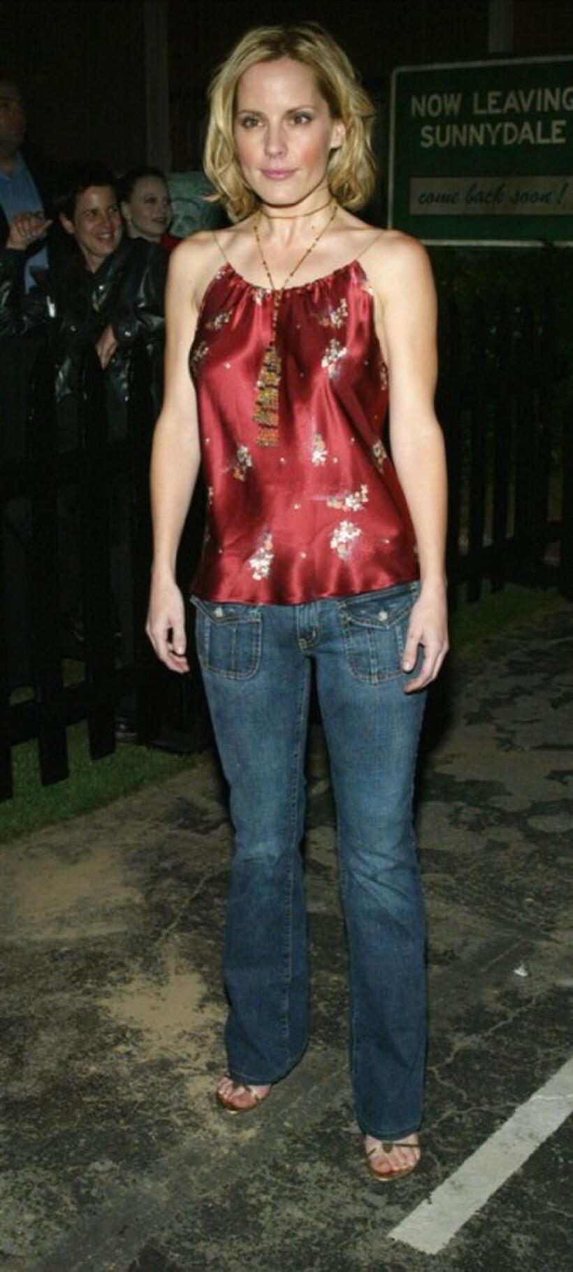 Emma Caulfield at the cast party in California.