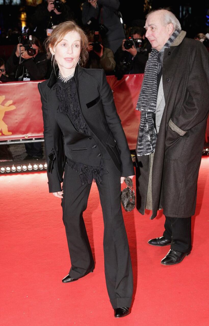 Claude Chabrol and Isabelle Huppert at the 56th Berlin International Film Festival for the premiere of "Comedy of Power".