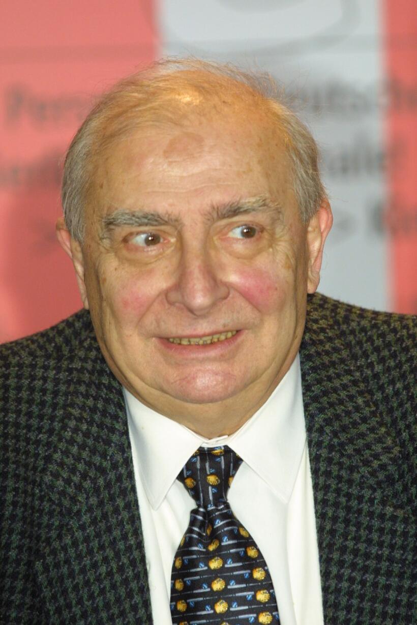 Claude Chabrol at a news conference at the Berlinale Film Festival.