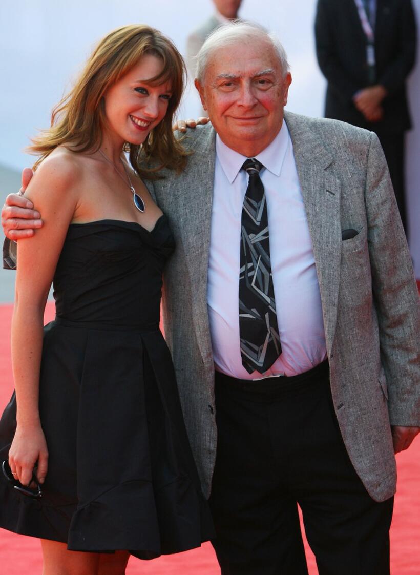 Claude Chabrol and Ludivine Sagnier at the 64th Annual Venice Film Festival for the premiere of "La Fille Coupee En Deux".