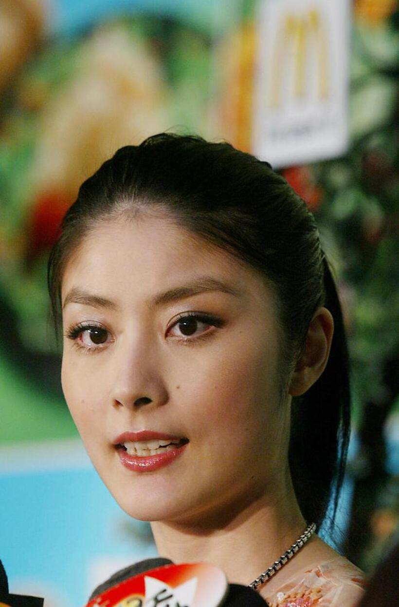 Kelly Chen at the food promotion in Hong Kong.