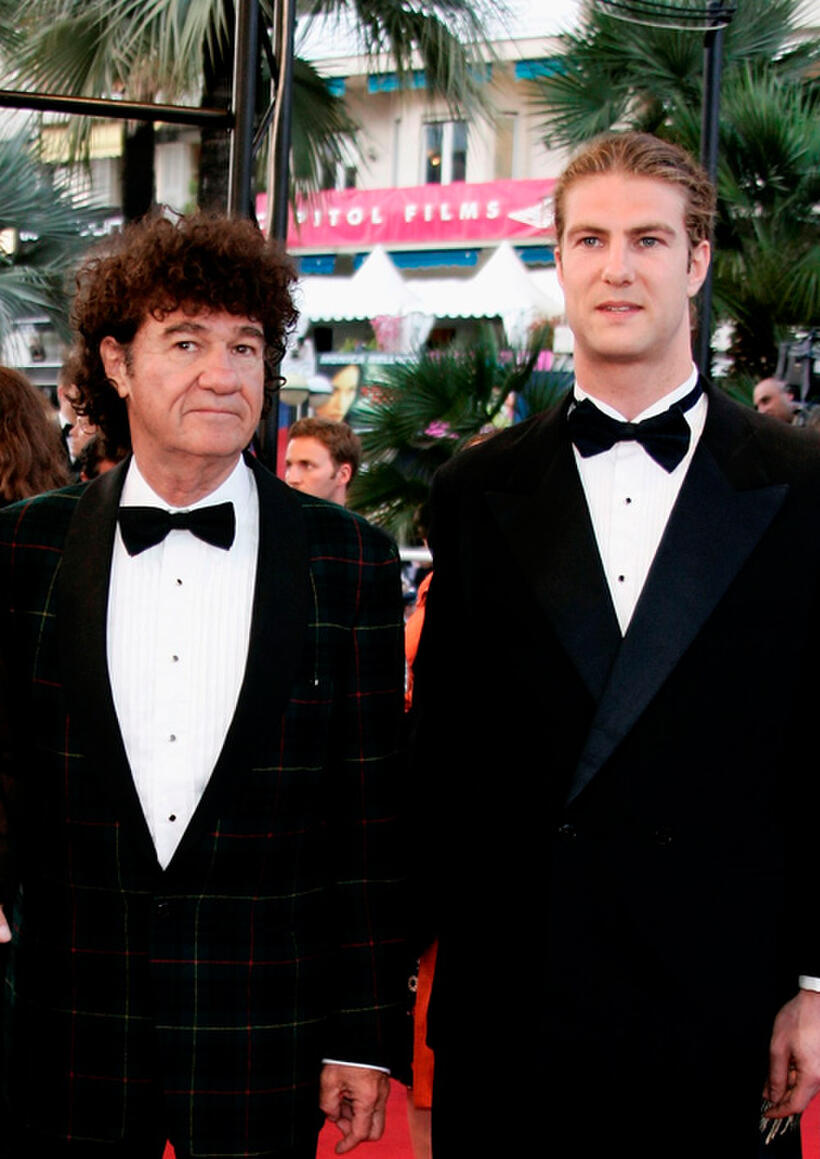 Robert Charlebois and Victor Charlebois at the premiere of "Joyeux Noel" during the 58th International Cannes Film Festival in France.