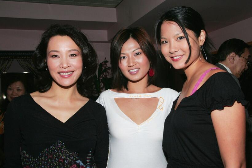 Joan Chen, Michelle Krusiec and Lynn Chen at the "Saving Face" dinner at Pink Pearl Restaurant during the 2004 Toronto International Film Festival.