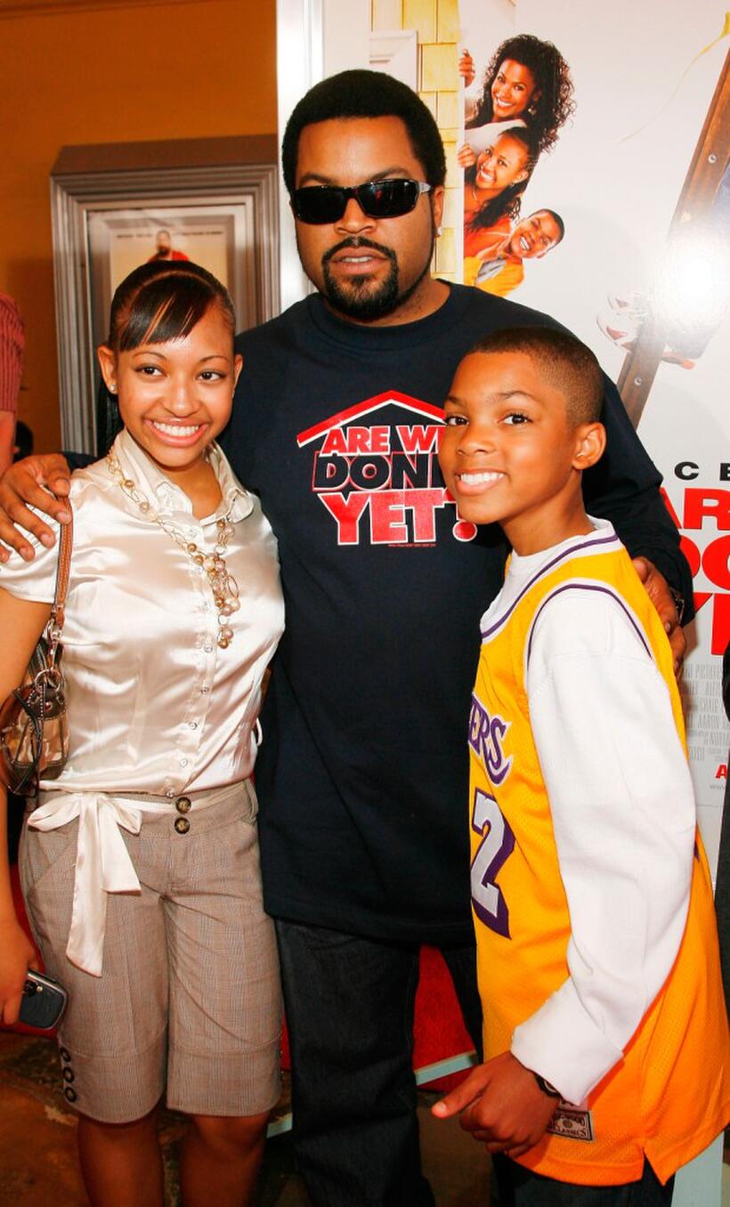 Aleisha Allen, Ice Cube and Philip Daniel Bolden at the premiere of "Are We Done Yet?"