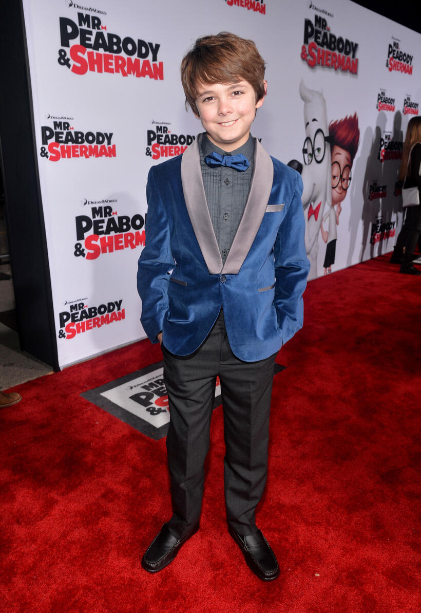 Max Charles at the California premiere of "Mr. Peabody & Sherman."