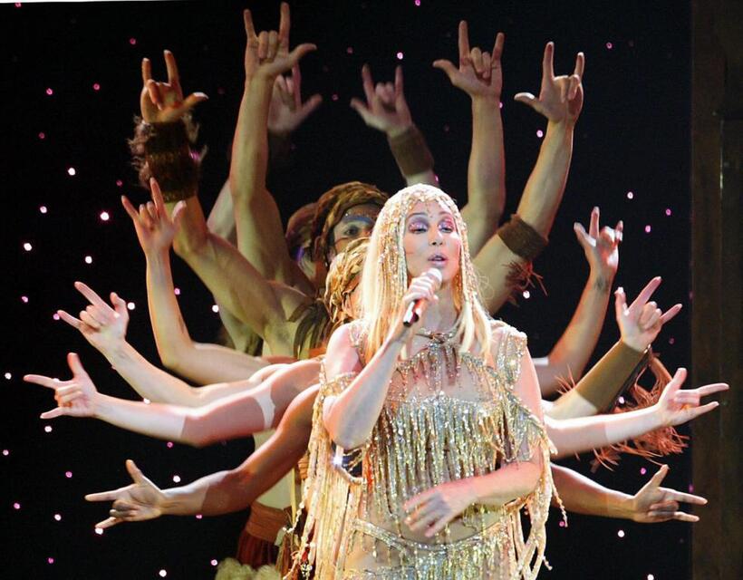 Cher performs at the first concert of her Germany tour.